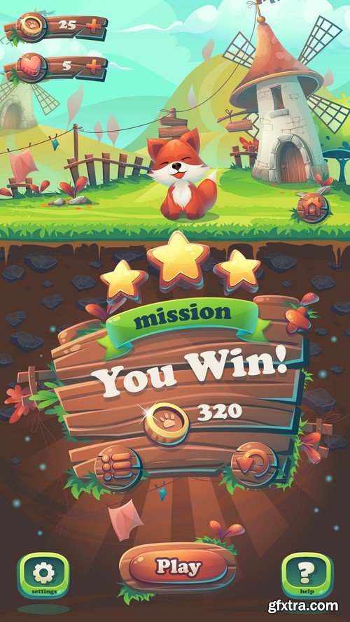 Mobile Games Design Elements - 20x EPS