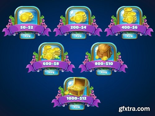 Mobile Games Design Elements - 20x EPS