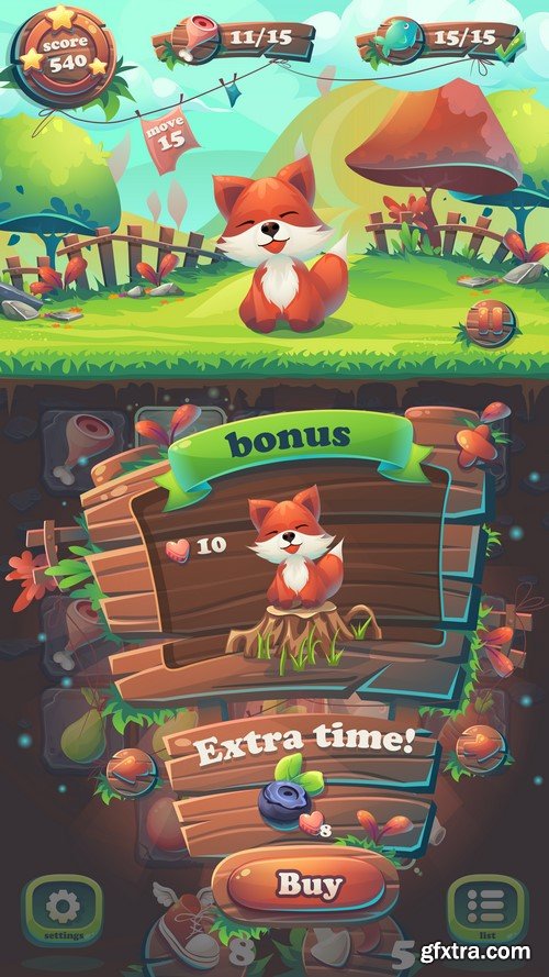 Mobile Games Design Elements - 20x EPS