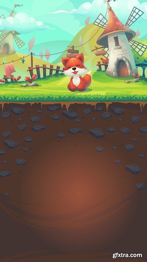 Mobile Games Design Elements - 20x EPS