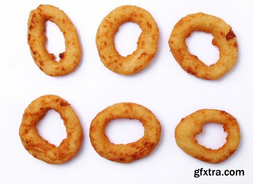 Onion rings and french fries - 19xUHQ JPEG Photo Stock