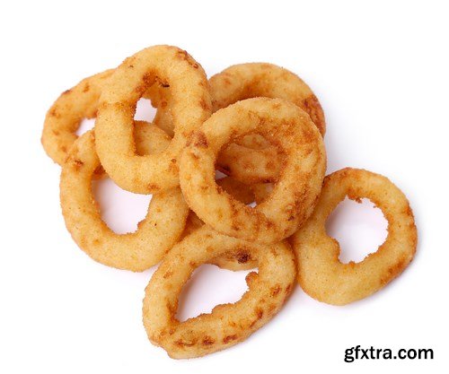 Onion rings and french fries - 19xUHQ JPEG Photo Stock