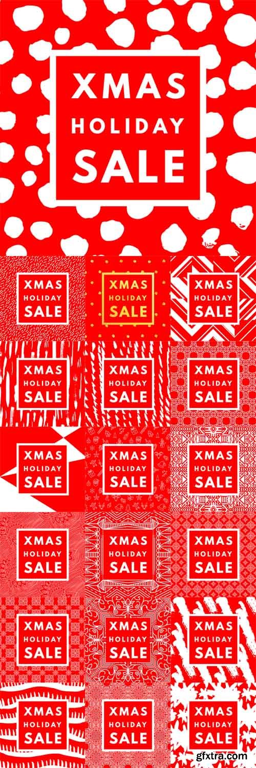 Vector Set - Christmas Holiday Sale Posters