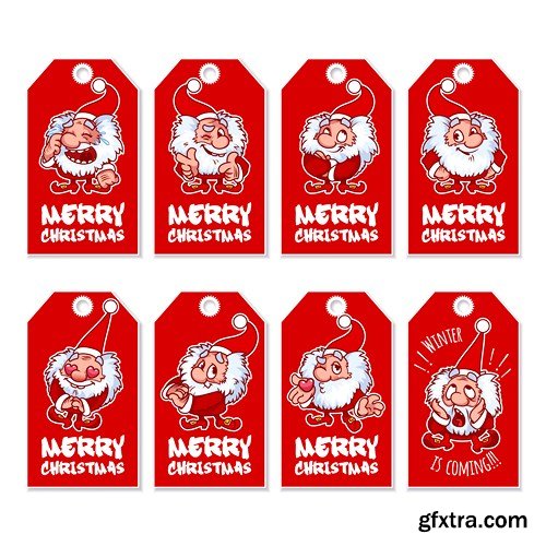 Christmas Labels & Stickers #2, 25xEPS Christmas Labels & Stickers #2, 25xEPS