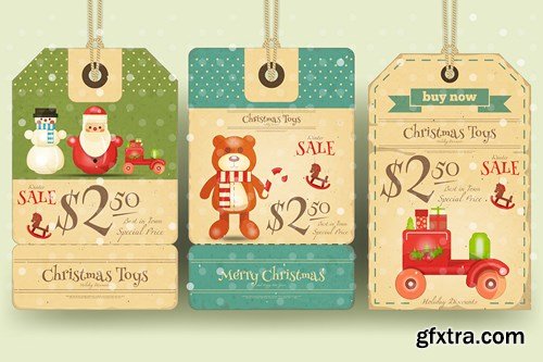 Christmas Labels & Stickers #2, 25xEPS Christmas Labels & Stickers #2, 25xEPS