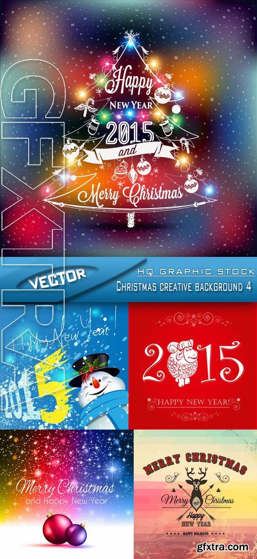 Stock Vector - Christmas creative background 4