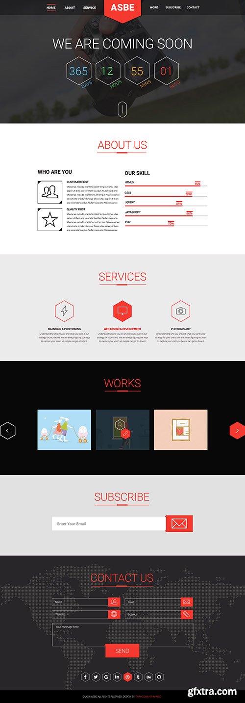 HTML & PSD Web Template - ASBE - OnePage Coming Soon Template