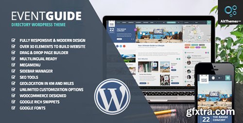 ThemeForest - Event Guide v1.48 - Ultimate Directory Listing WordPress Theme for Events, Concerts, Gigs, Museums or Galleries - 17141028
