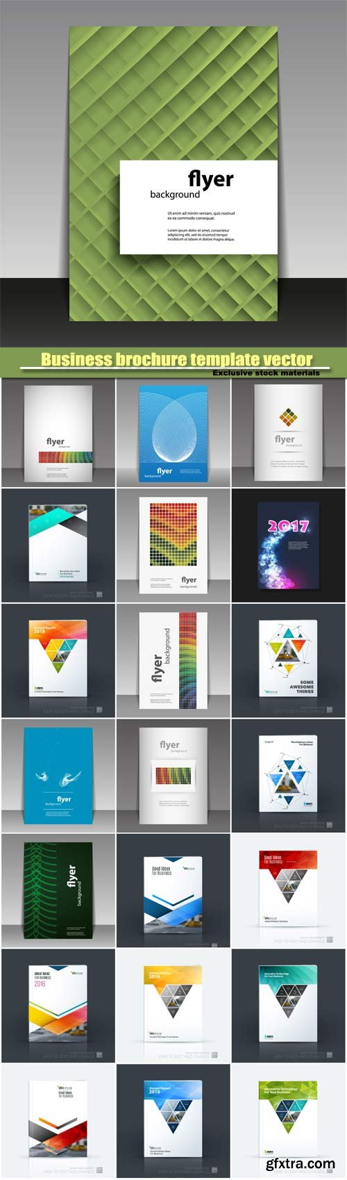 Business brochure template vector design, abstract creative design