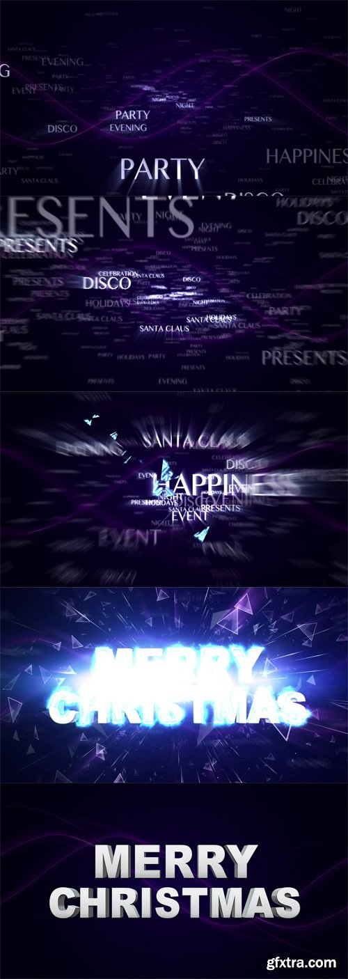 Merry Christmas Text Animation Lights Rays Background, Loop, 4k Merry Christmas Text Animation Lights Rays Background, Loop, 4k