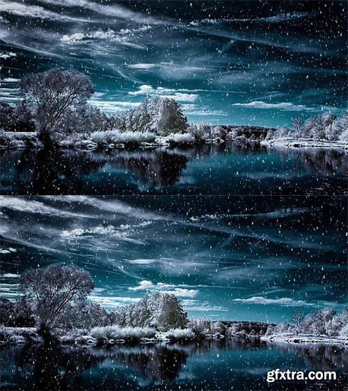 Loop able Christmas Snow globe Snowflake with Snowfall on Blue Background Loop able Christmas Snow globe Snowflake with Snowfall on Blue Background