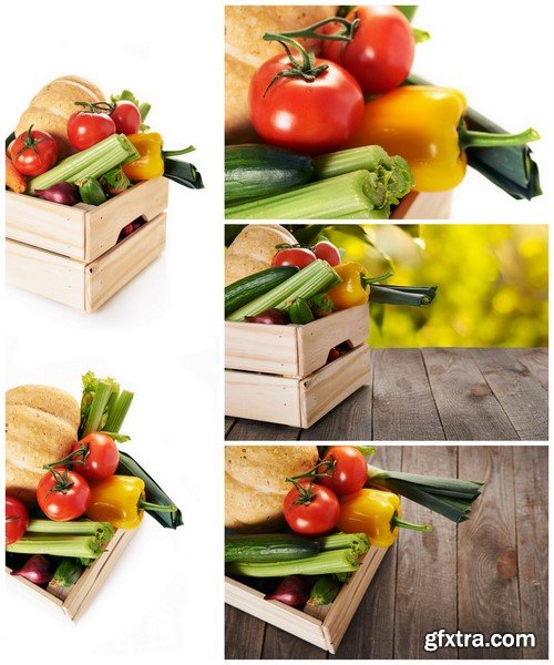Fresh Vegetables in Box - 5 UHQ JPEG Stock Images