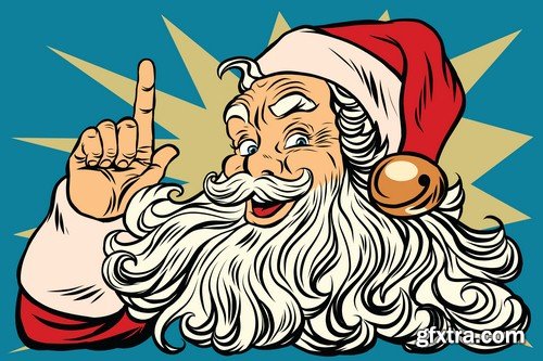 Santa Claus in pop art style - 8 EPS