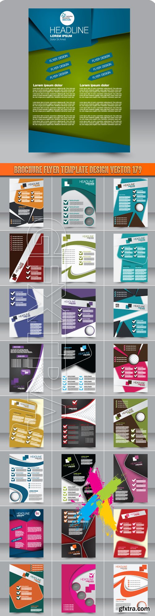 Brochure flyer template design vector 179