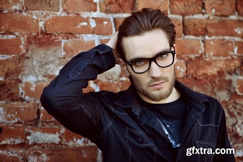 Style Collection of hipster beard glasses man in a suit 25 HQ Jpeg