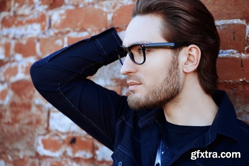 Style Collection of hipster beard glasses man in a suit 25 HQ Jpeg