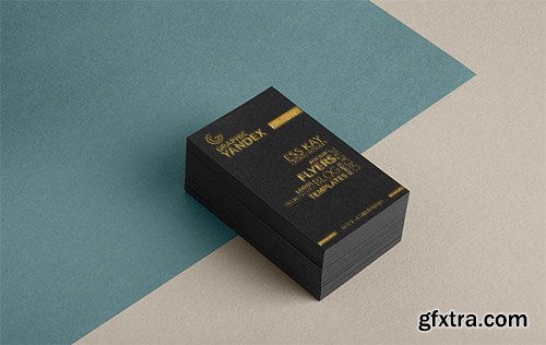 PSD Mock-Up - Golden Foil Texture Business Card PSD Mock-Up - Golden Foil Texture Business Card