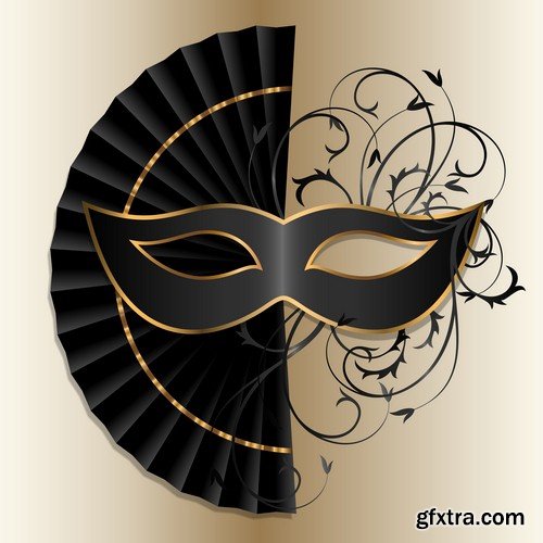Background with carnival mask - 8 EPS