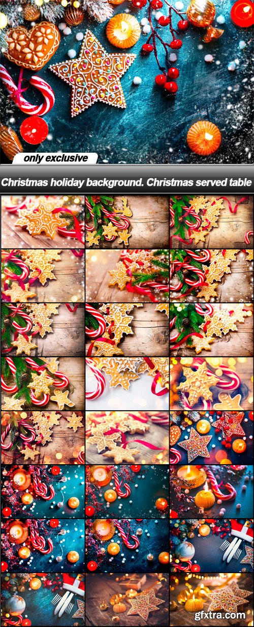 Christmas holiday background. Christmas served table - 25 UHQ JPEG