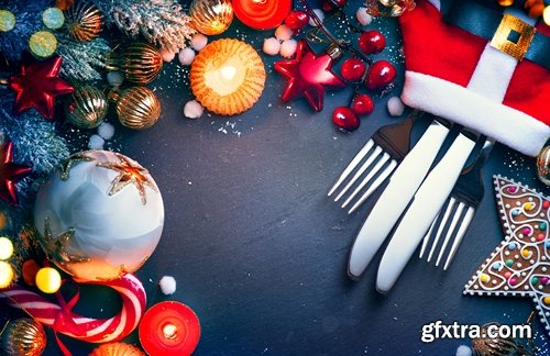 Christmas holiday background. Christmas served table - 25 UHQ JPEG