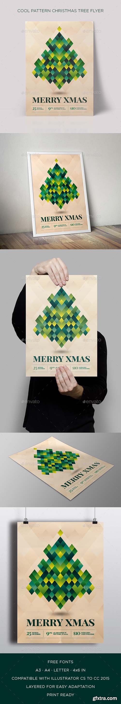GR - Cool Pattern Christmas Tree Flyer 19003164