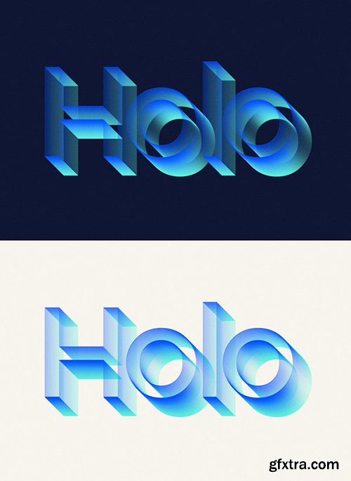 PSD Text Effect - Holo