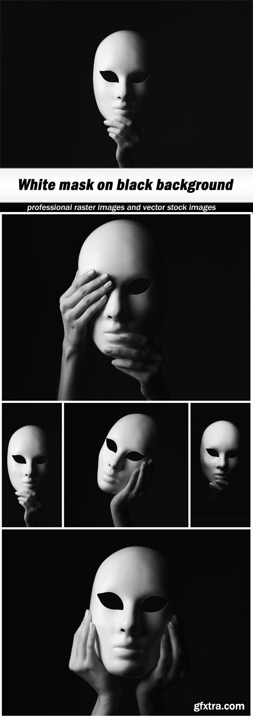 White mask on black background - 5 UHQ JPEG