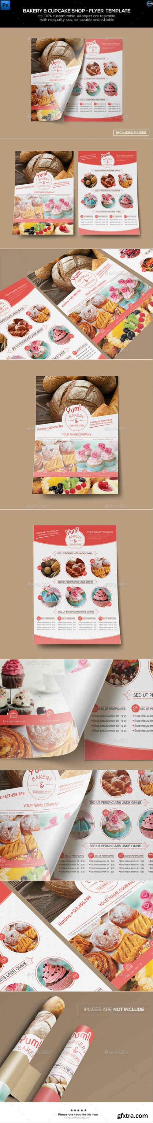 GR - Bakery &amp; Cupcake Shop - Flyer Template 12485922