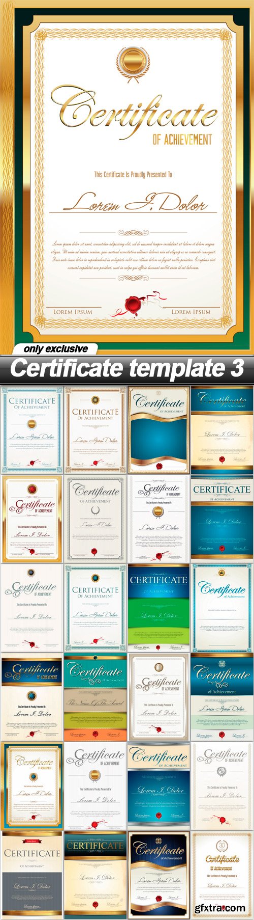 Certificate template 3 - 25 EPS