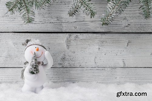 Background with snowman - 5 UHQ JPEG