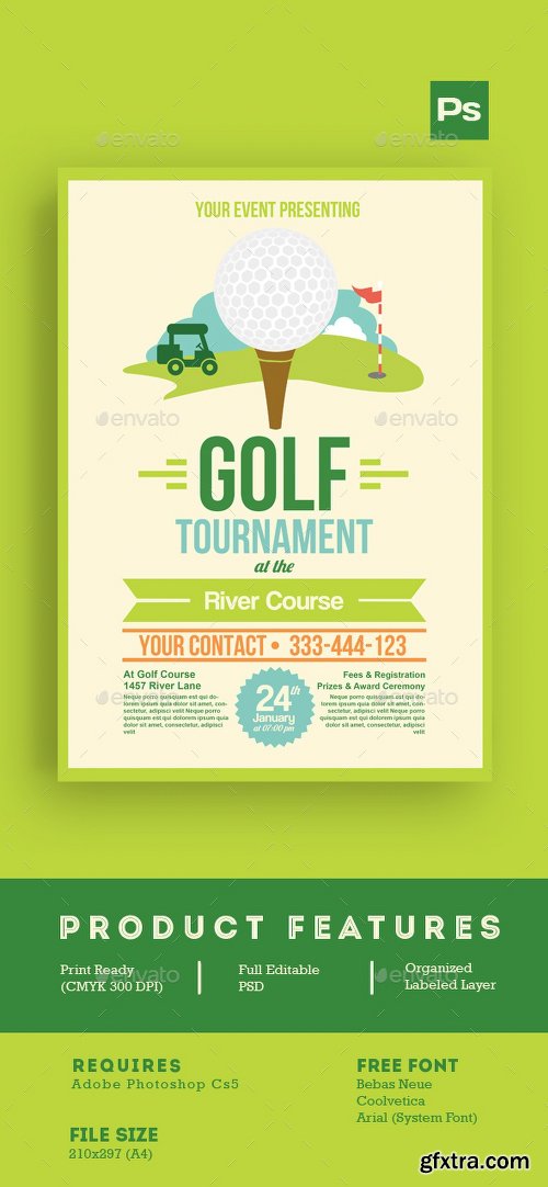Graphicriver Golf Tournament Flyer Tamplate 14378378