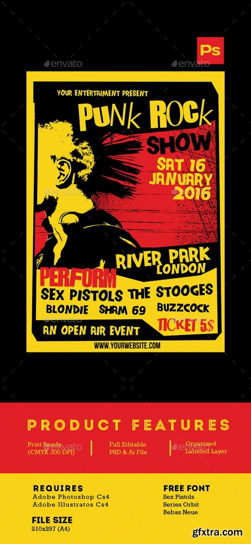 Graphicriver Punk Rock Show Flyer Tamplate 14340906