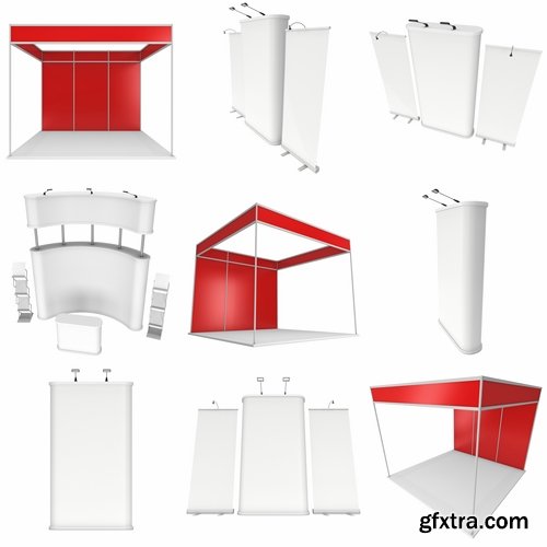 Collection banner exhibition stand box 3D model 25 HQ Jpeg