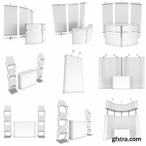 Collection banner exhibition stand box 3D model 25 HQ Jpeg
