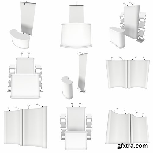 Collection banner exhibition stand box 3D model 25 HQ Jpeg