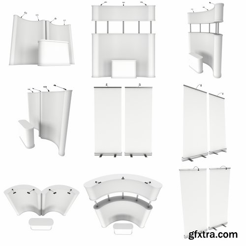 Collection banner exhibition stand box 3D model 25 HQ Jpeg