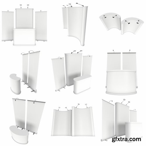 Collection banner exhibition stand box 3D model 25 HQ Jpeg