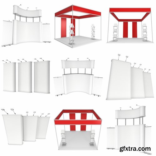 Collection banner exhibition stand box 3D model 25 HQ Jpeg