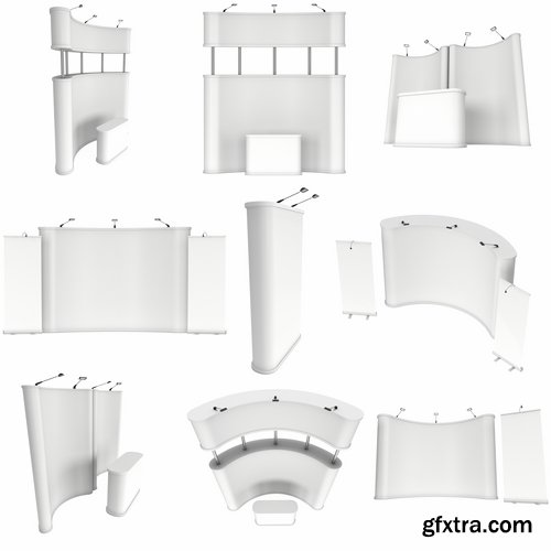 Collection banner exhibition stand box 3D model 25 HQ Jpeg
