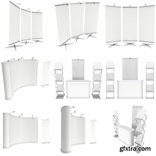 Collection banner exhibition stand box 3D model 25 HQ Jpeg