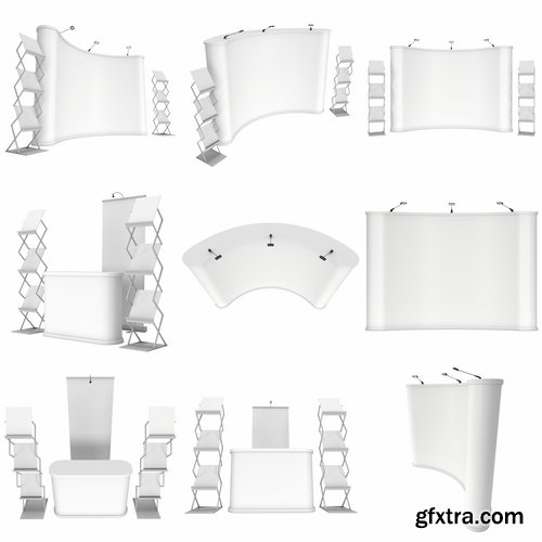 Collection banner exhibition stand box 3D model 25 HQ Jpeg