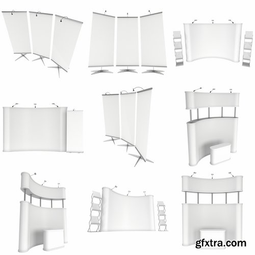 Collection banner exhibition stand box 3D model 25 HQ Jpeg