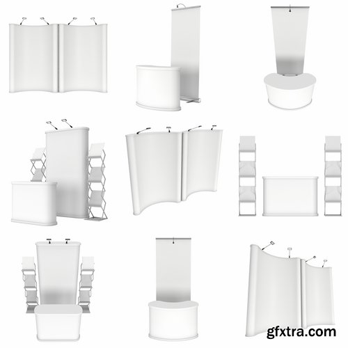 Collection banner exhibition stand box 3D model 25 HQ Jpeg
