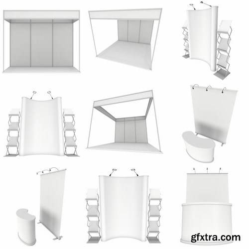 Collection banner exhibition stand box 3D model 25 HQ Jpeg