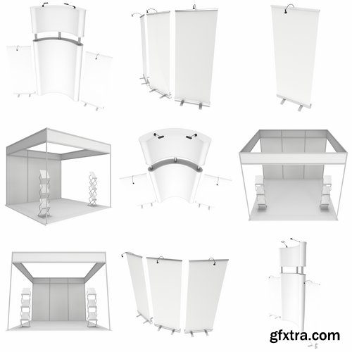 Collection banner exhibition stand box 3D model 25 HQ Jpeg