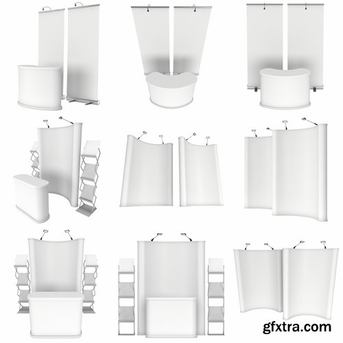 Collection banner exhibition stand box 3D model 25 HQ Jpeg