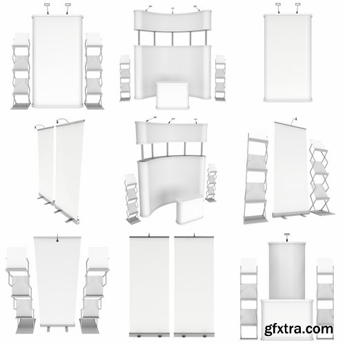 Collection banner exhibition stand box 3D model 25 HQ Jpeg