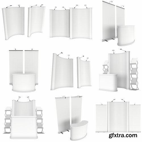 Collection banner exhibition stand box 3D model 25 HQ Jpeg
