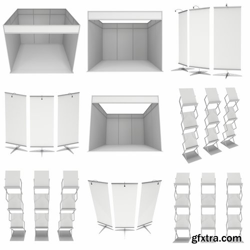 Collection banner exhibition stand box 3D model 25 HQ Jpeg