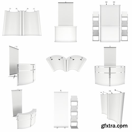 Collection banner exhibition stand box 3D model 25 HQ Jpeg